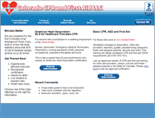 Tablet Screenshot of coloradocprfirstaid.com
